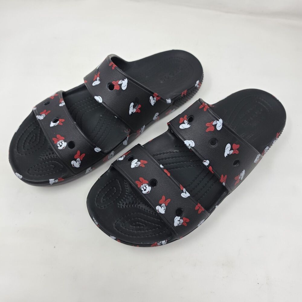 Crocs Disney Parks Exclusive Minnie Mouse Sandals Size Women 11 Men 9 Slip On